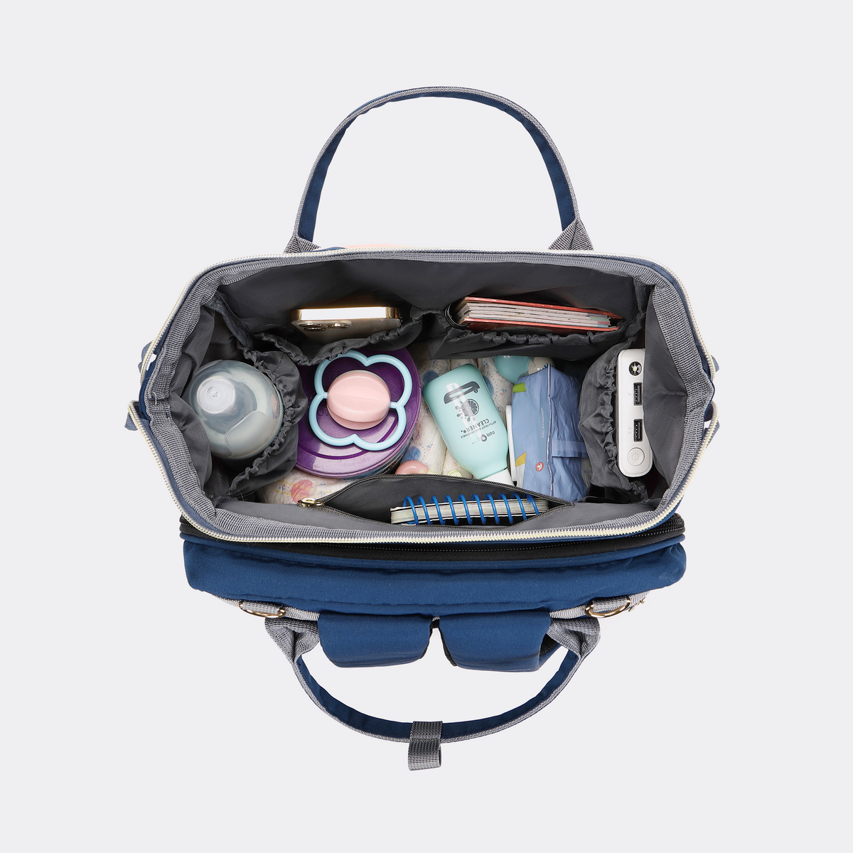 Pink & Grey Diaper Bag — MAJ135