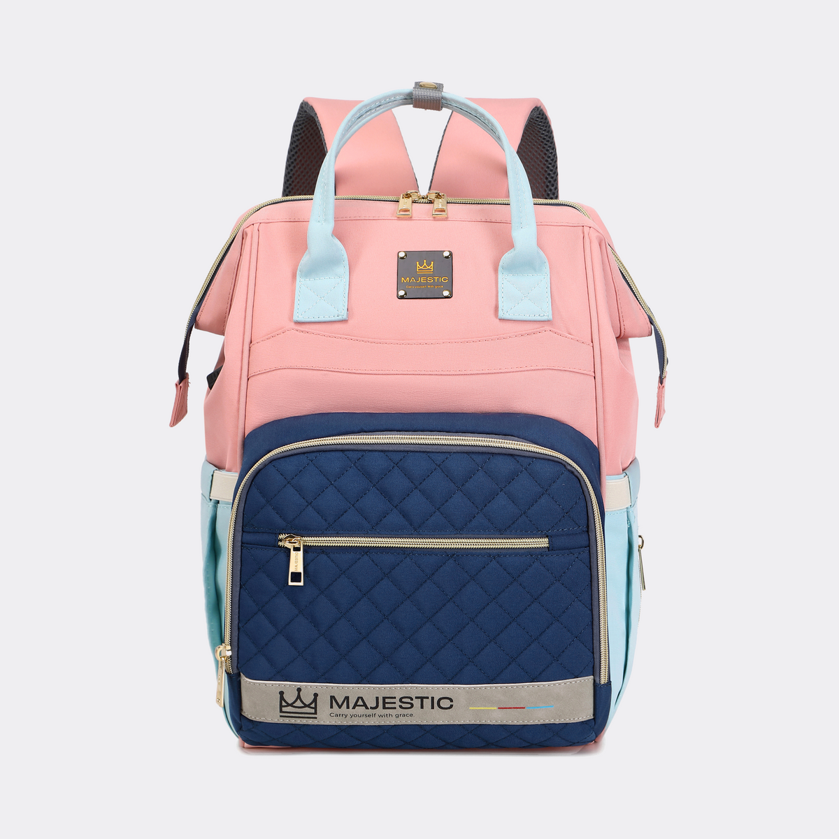 Pink & Sky Blue Diaper Bag — MAJ139