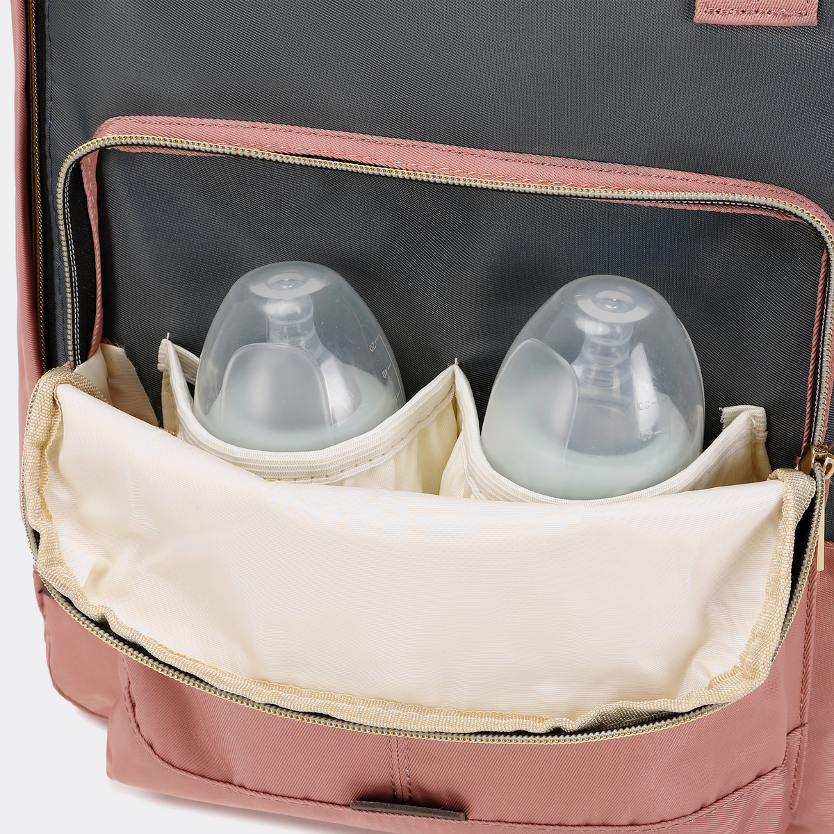 Pink & Grey Diaper Bag — MAJ140
