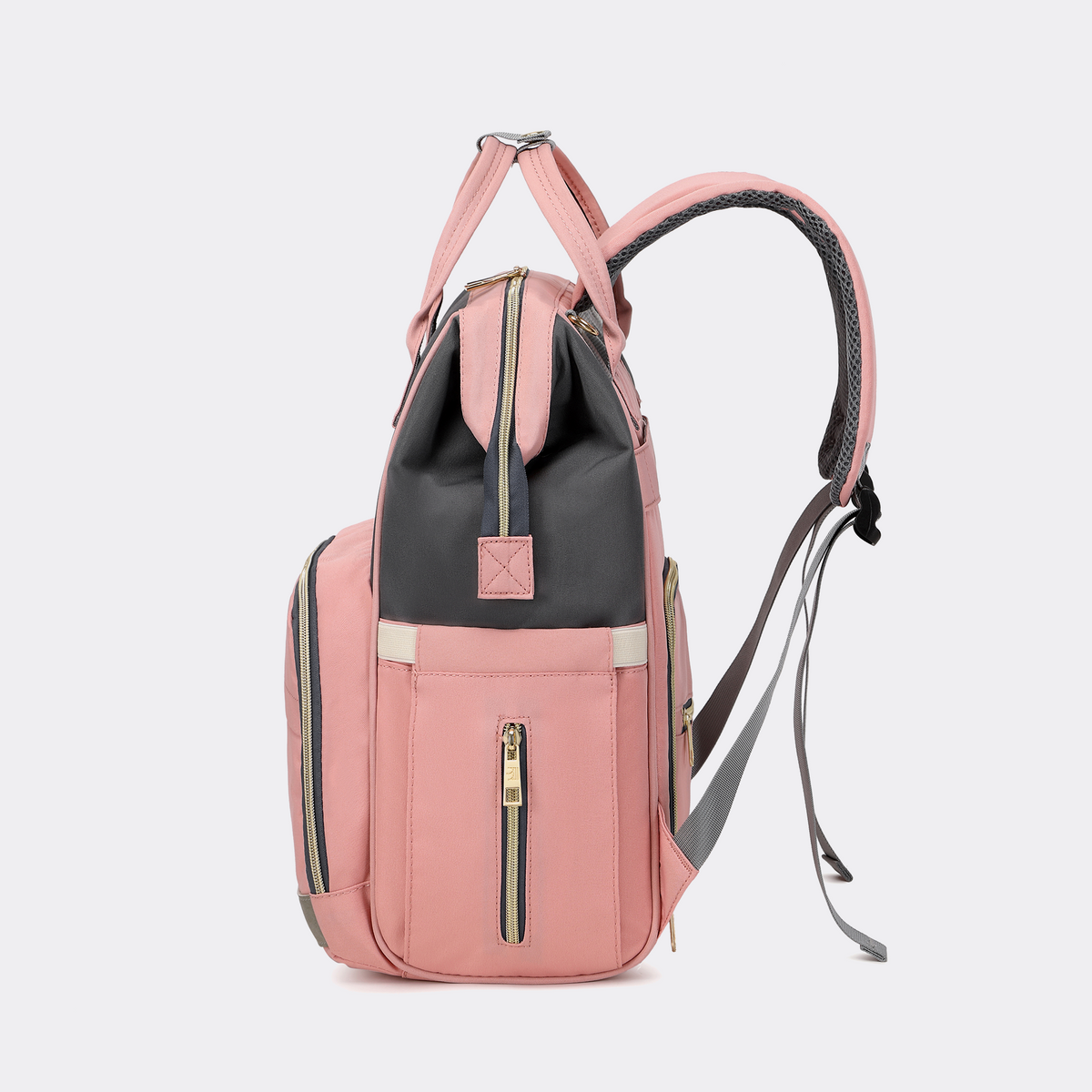 Pink & Grey Diaper Bag Set — MAJ133
