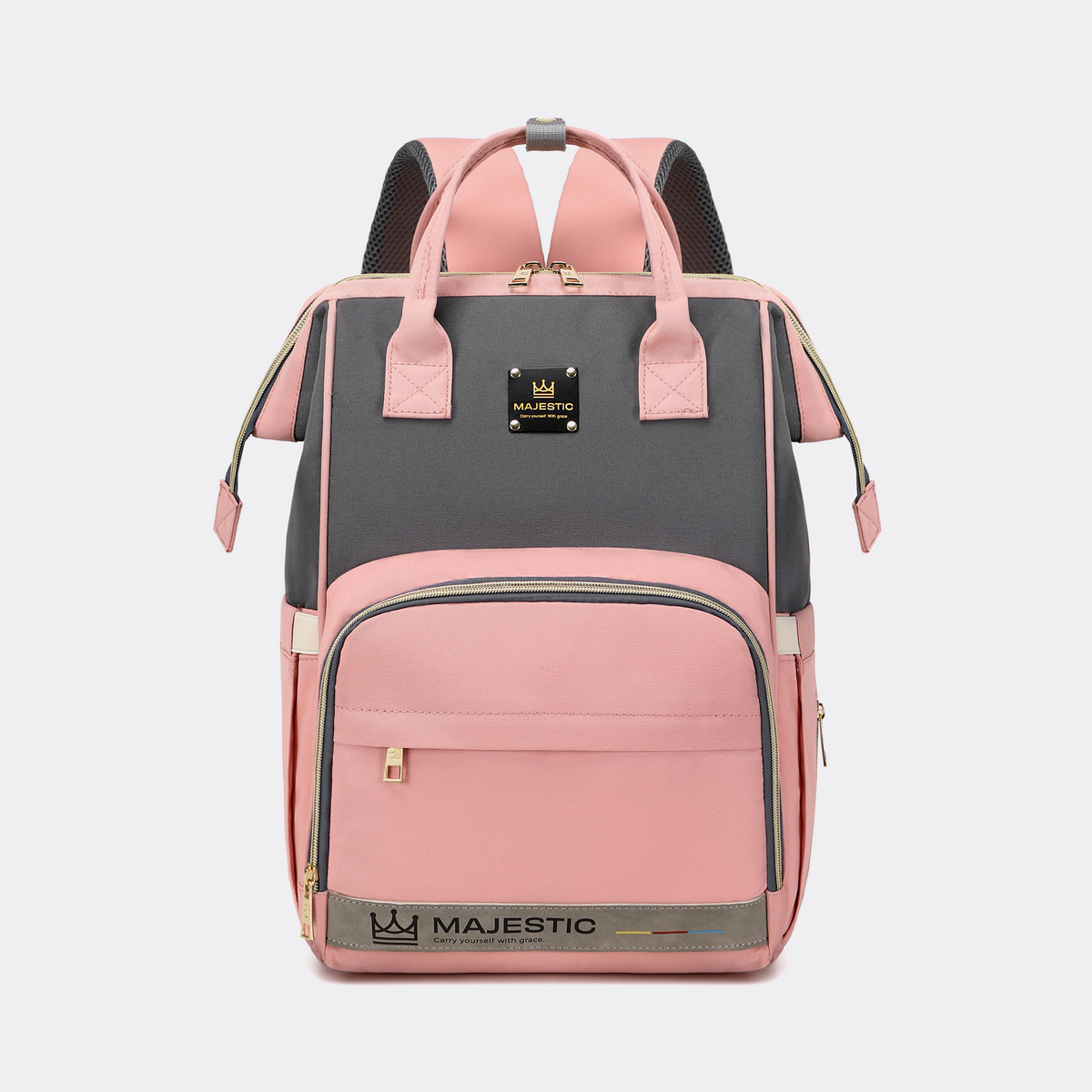 Pink & Grey Diaper Bag Set — MAJ133
