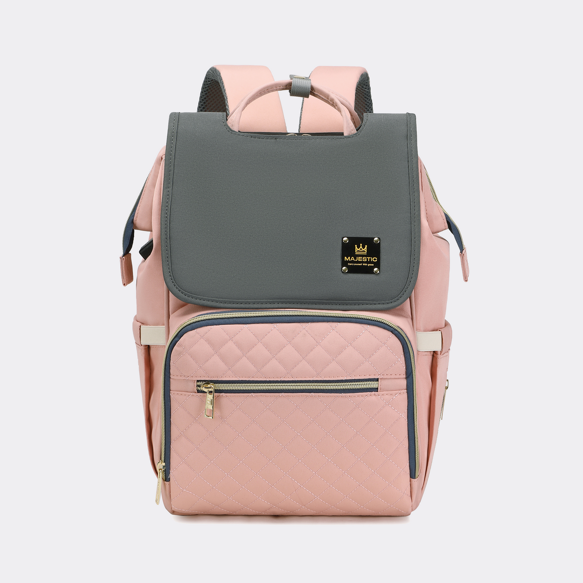 Pink & Grey Diaper Bag — MAJ135