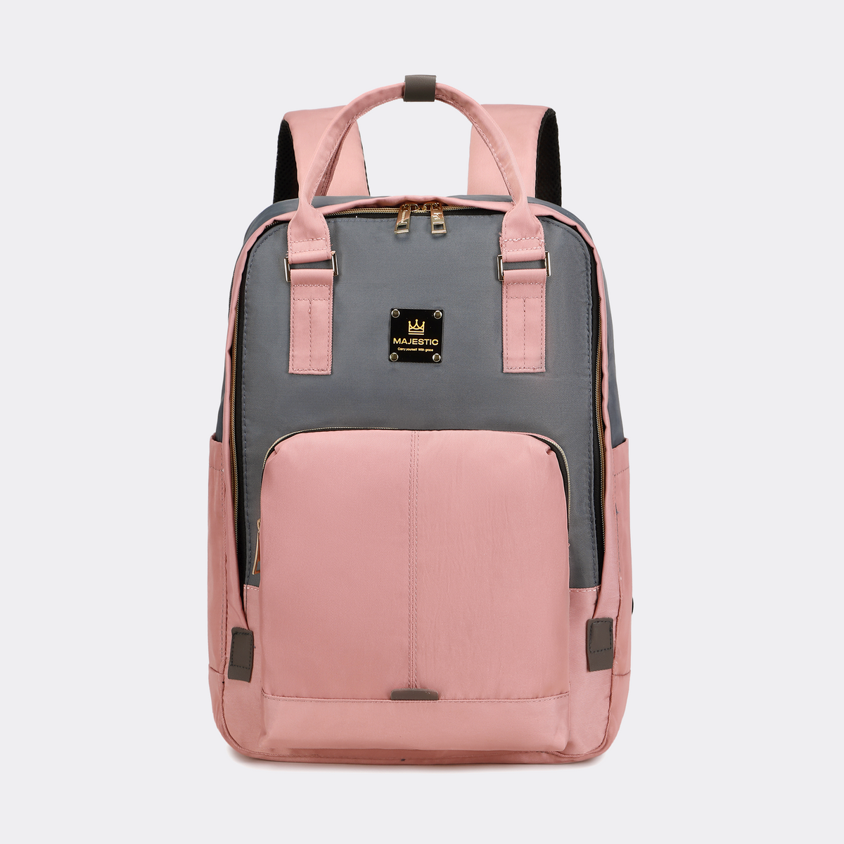 Pink & Grey Diaper Bag — MAJ140
