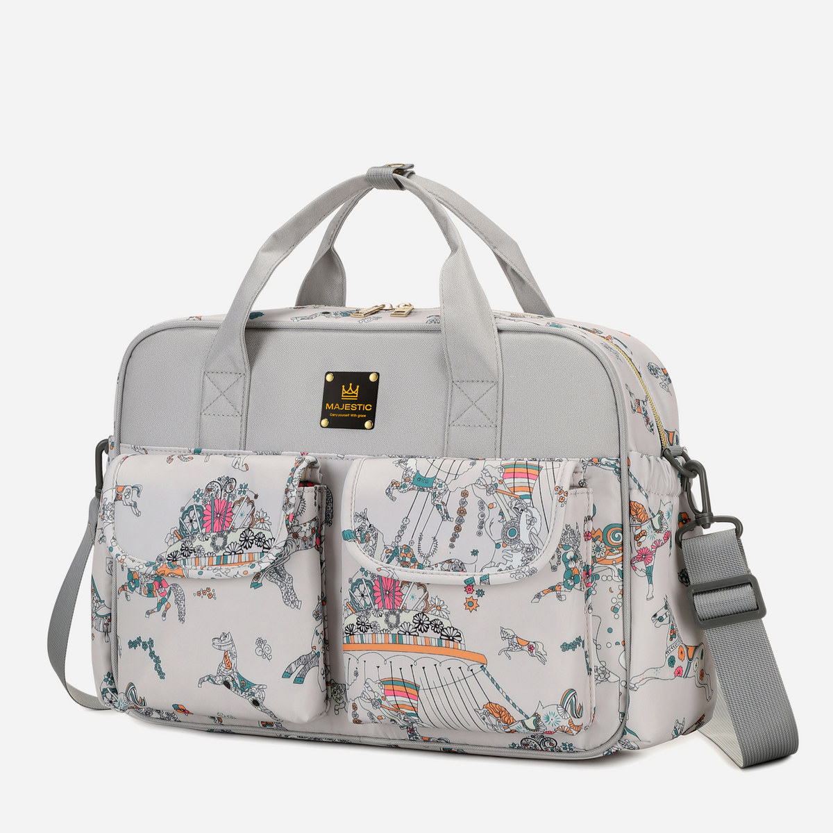 Grey Diaper Duffle Bag — MAJ146