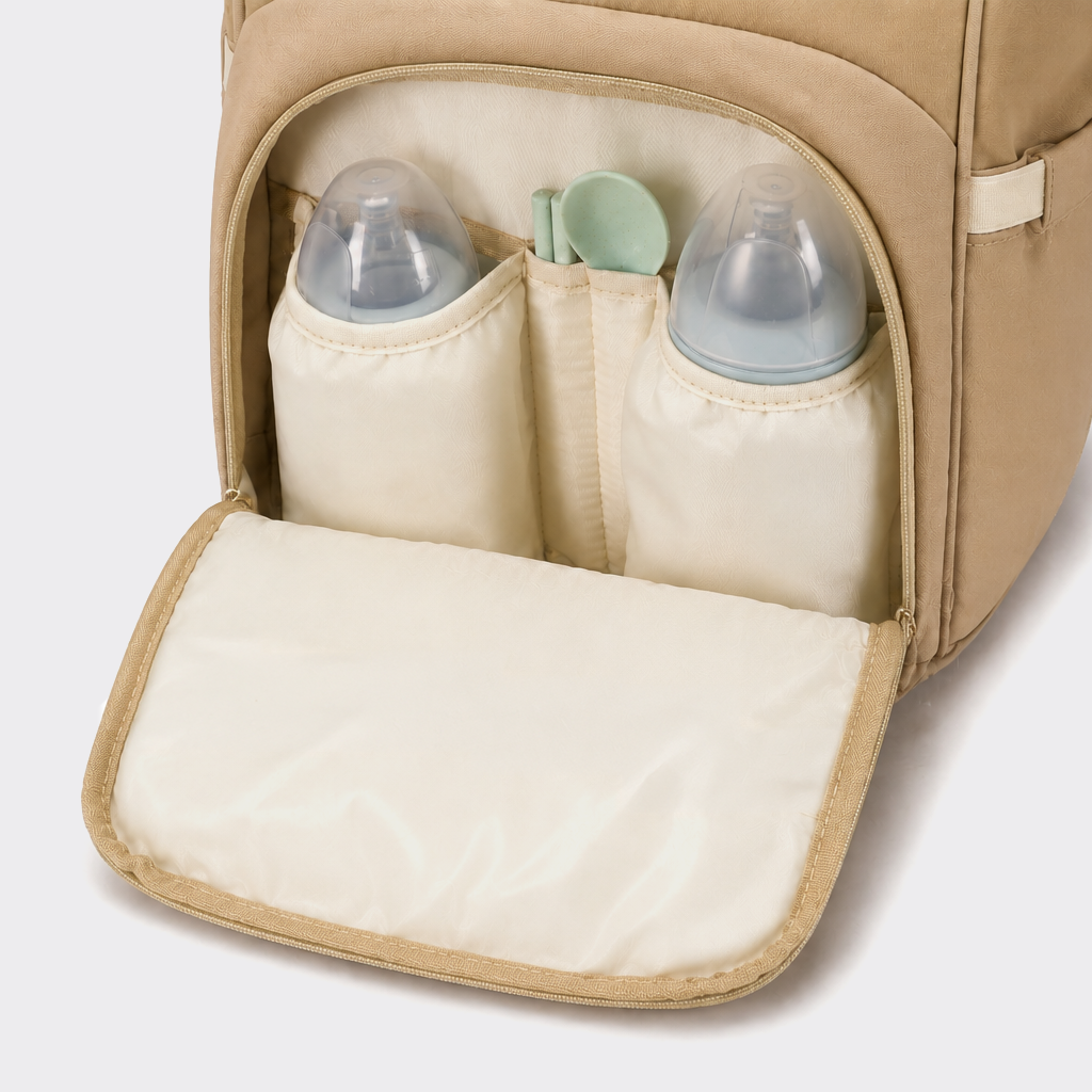 Beige Diaper Duffle Bag — MAJ145
