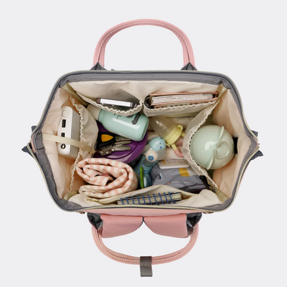 Pink & Grey Diaper Bag Set — MAJ133
