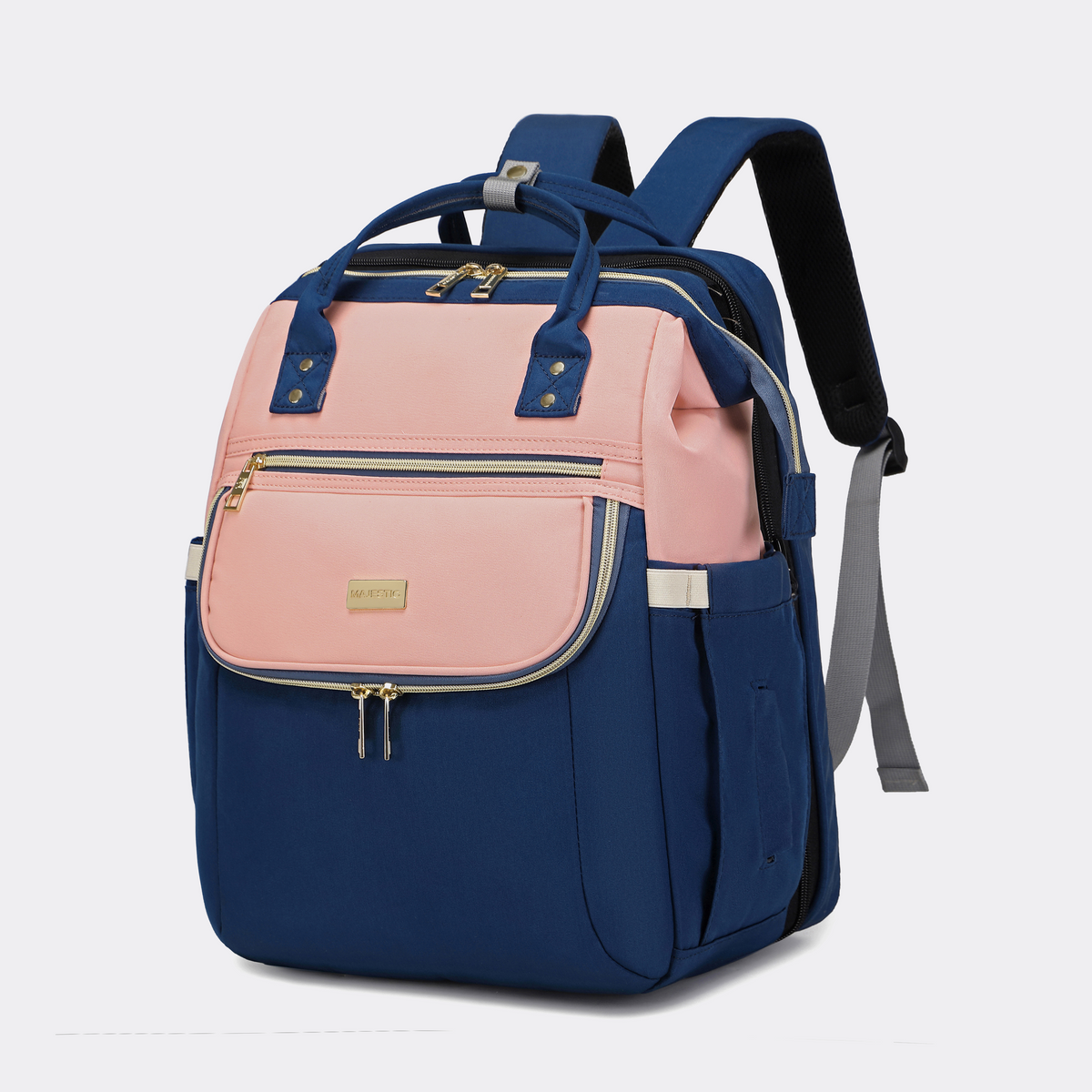 Pink-Blue Diaper Bag Backpack — MAJ137