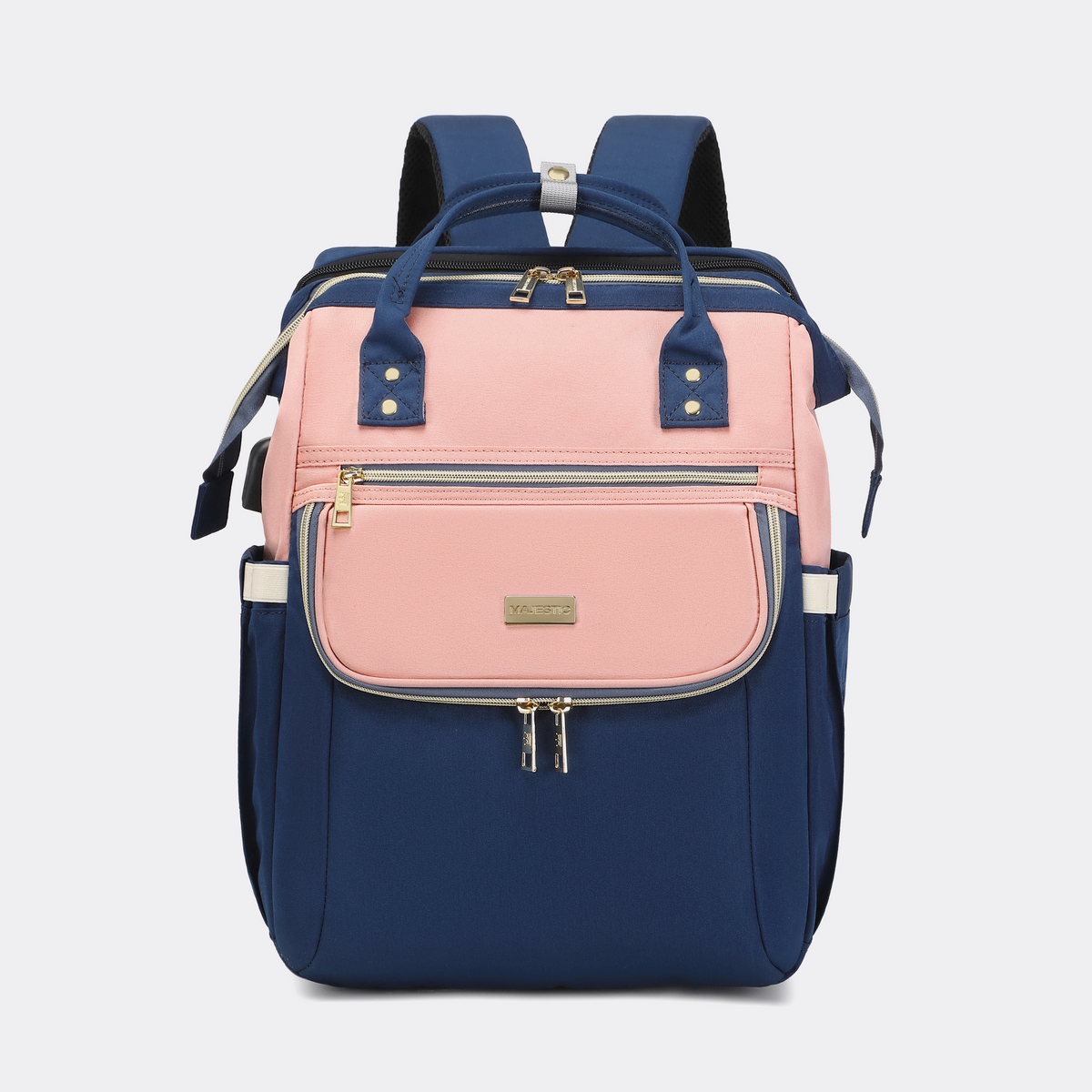 Pink-Blue Diaper Bag Backpack — MAJ137