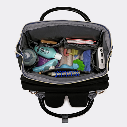 Pink-Blue Diaper Bag Backpack — MAJ137