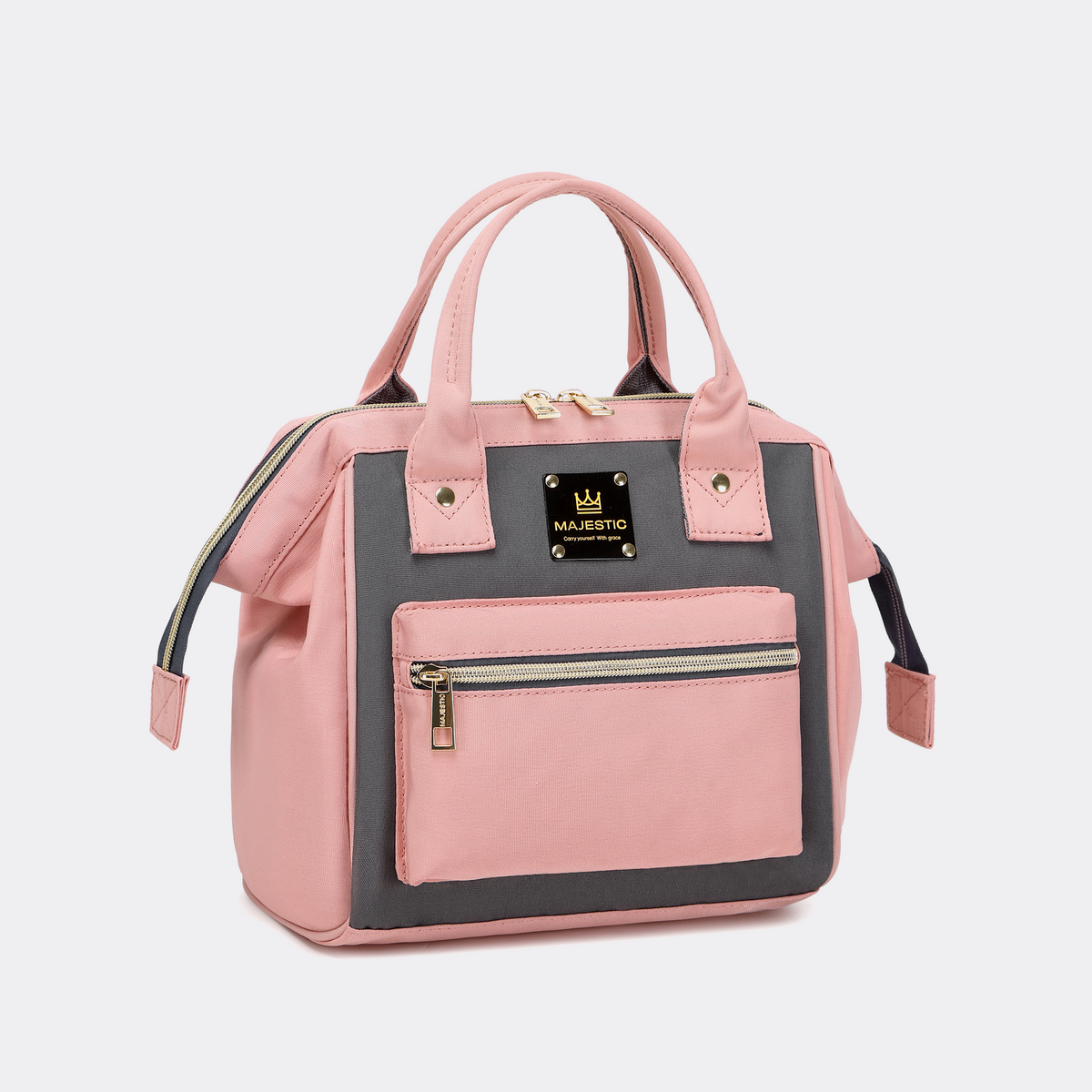Pink & Grey Diaper Bag Set — MAJ133
