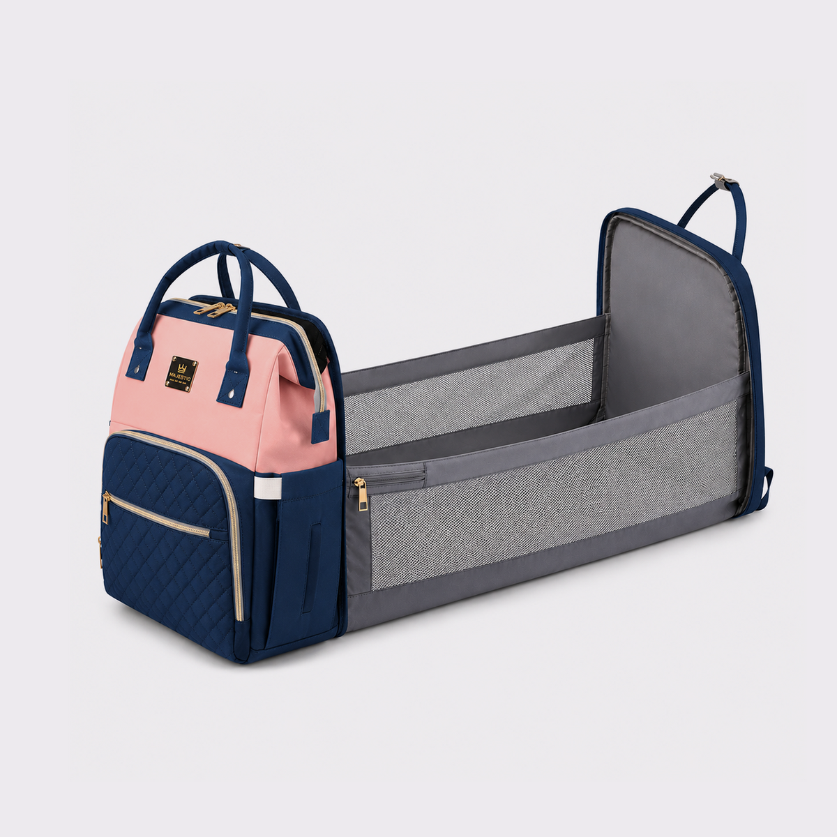 Blue Pink Diaper Bag Backpack — MAJ136