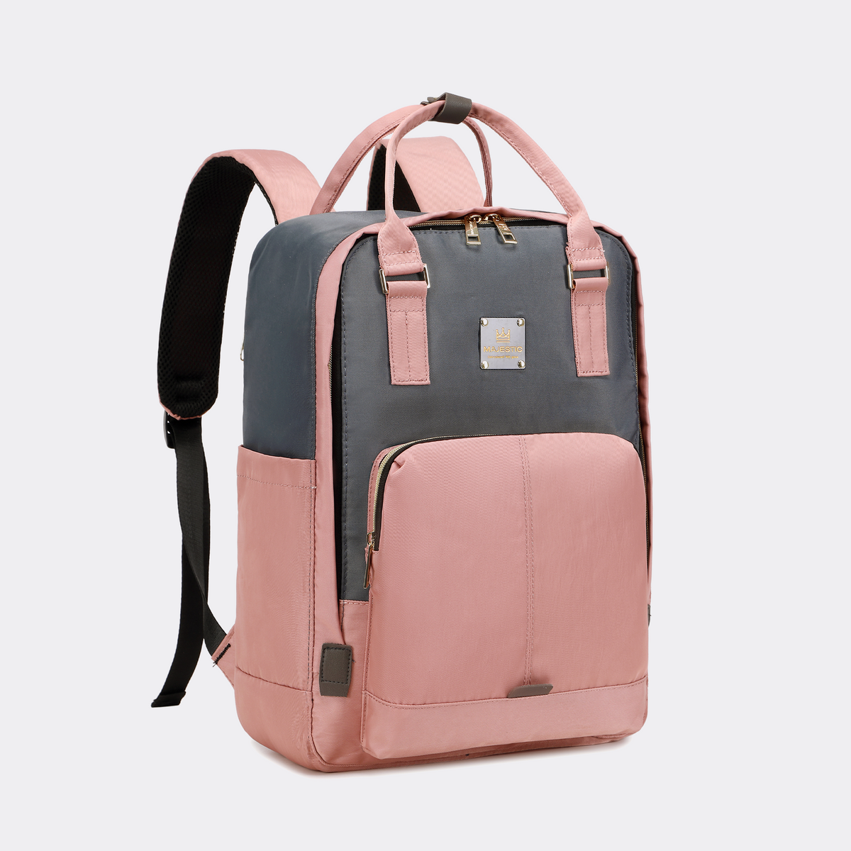Pink & Grey Diaper Bag — MAJ140