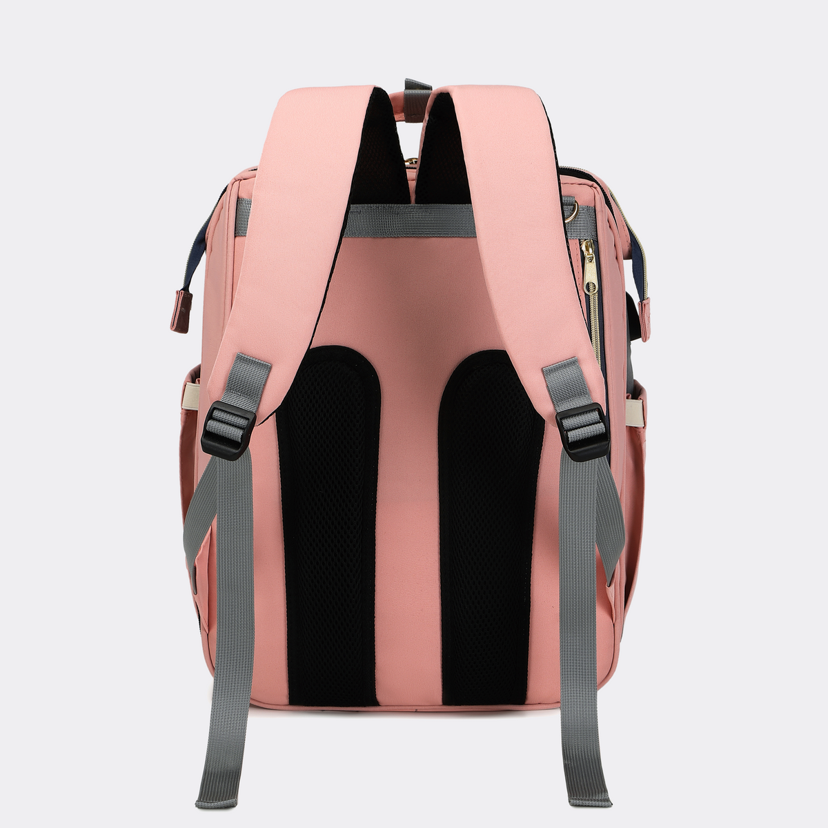 Pink Grey Diaper Bag Backpack — MAJ136