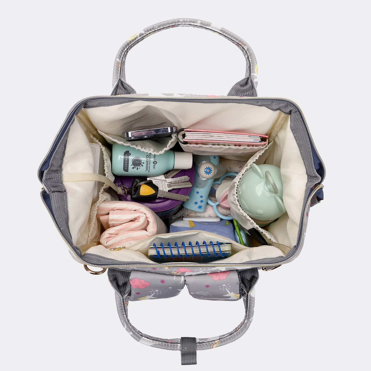 Grey Unicorn Diaper Bag — MAJ138