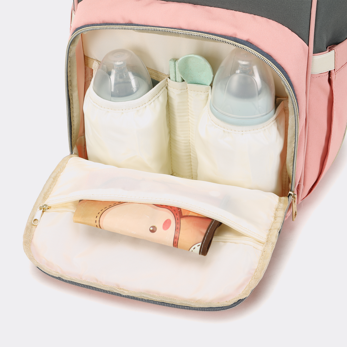 Pink & Sky Blue Diaper Bag — MAJ134