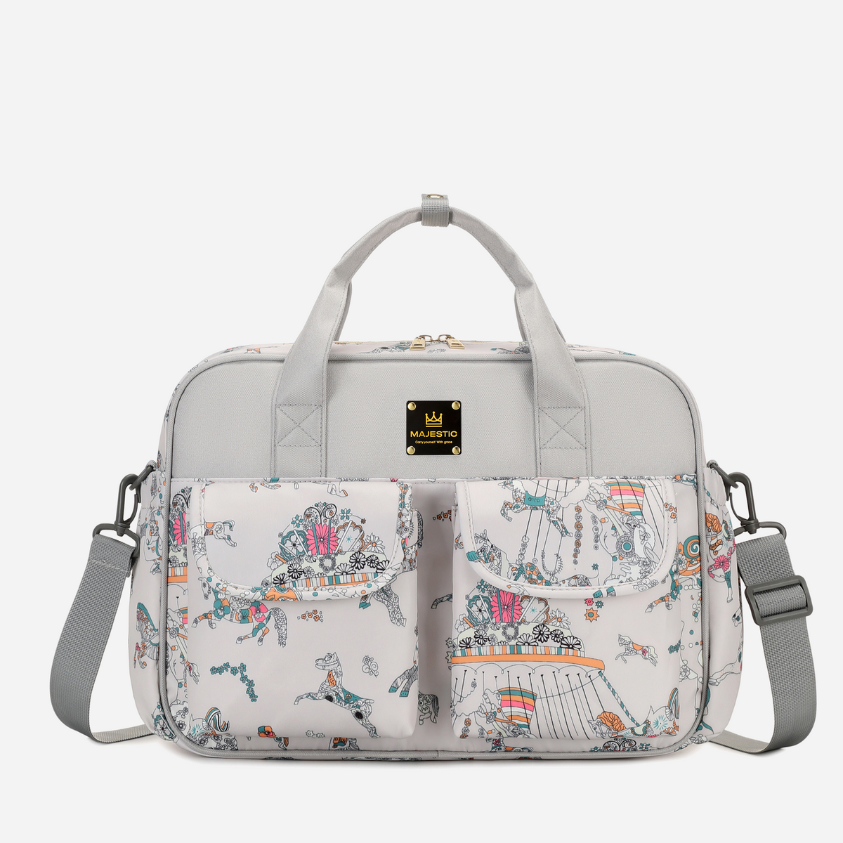 Grey Diaper Duffle Bag — MAJ146