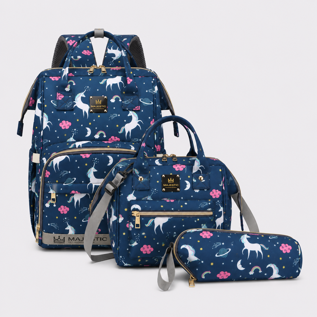 Blue Unicorn Diaper Bag Set — MAJ133